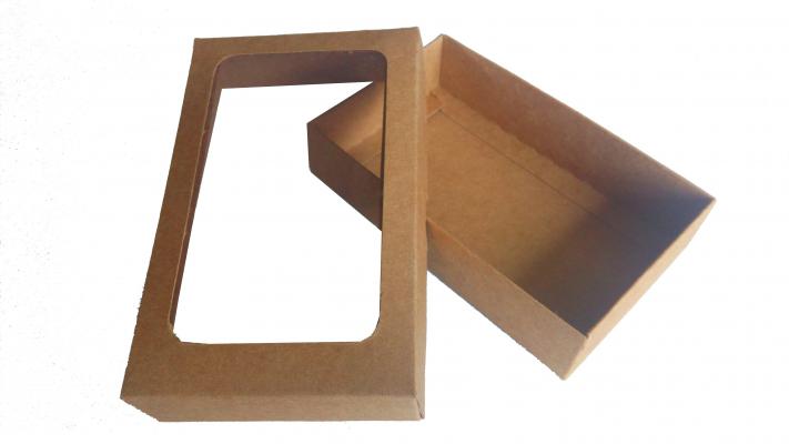 Kolievi Kraft Kutu 13×8×3 cm (Asetat Pencereli) 1,90 TL